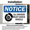 Signmission All Drivers Must Chock Wheels OSHA Notice Sign, Vinyl Decal, 10in W x 7in L, 2PK OS-2PACK-NS-D-710-L-15218 - alternate 4